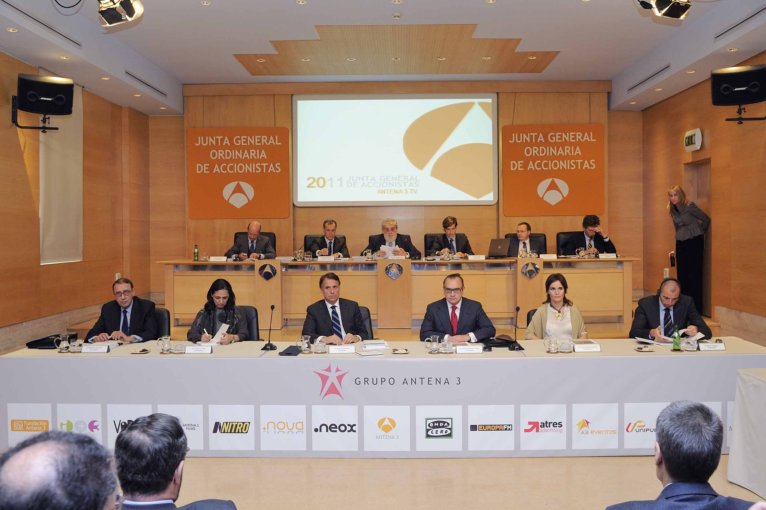 Foto de la Junta General de Accionistas de Antena 3. Foto: Antena3.
