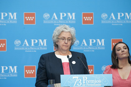 Soledad Gallego-Díaz durante su intervención en nombre de todos los premiados.
