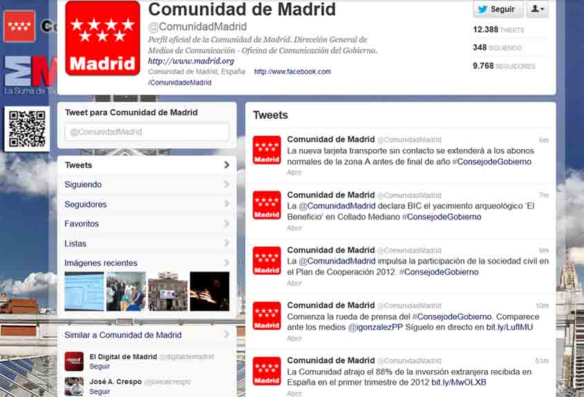La Comunidad de Madrid lidera la lista de autonomías por relevancia en ...