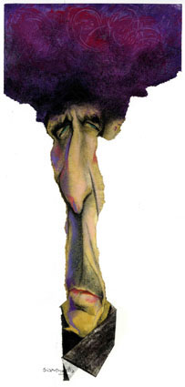 Caricatura de Bob Dylan