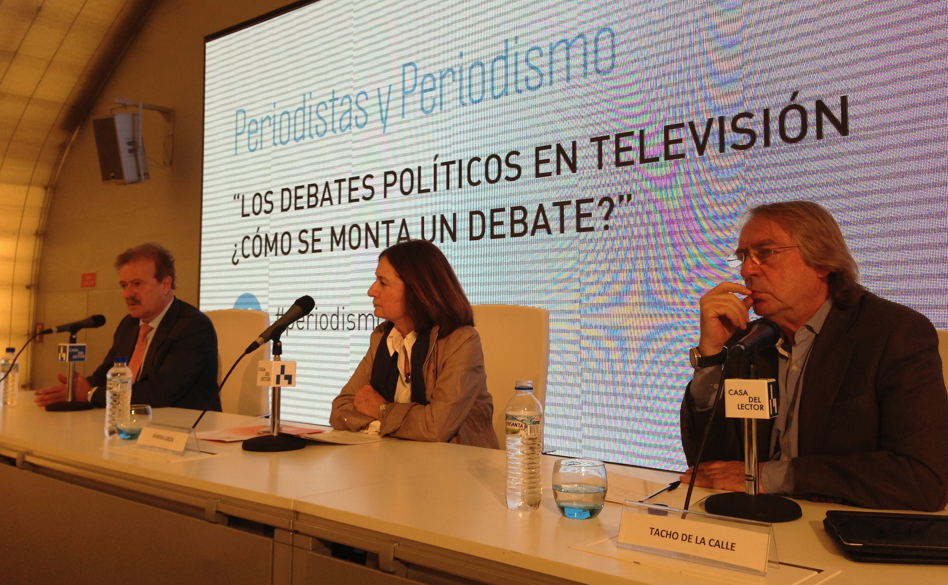 De Izq., a dcha., Manuel Campo Vidal, Marisa Ciriza y Tacho de la Calle. Foto: Fape
