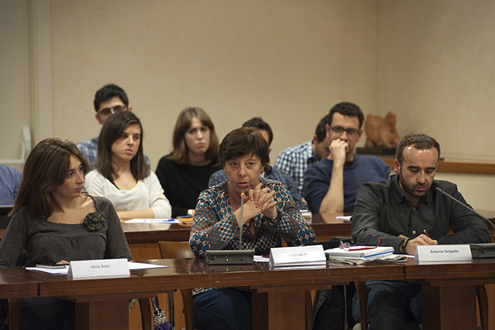 De izquierda a derecha, Idoia Sota, Carmen del Riego y Antonio Delgado. Foto: Pablo Vázquez / APM