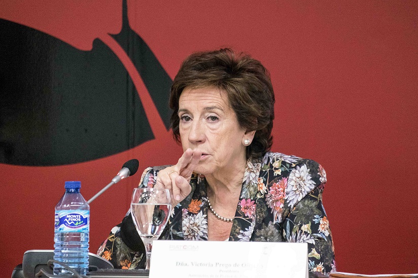 Victoria Prego, durante el discurso inaugural en el I Congreso Iberoamericano Nebrija PIATCOM