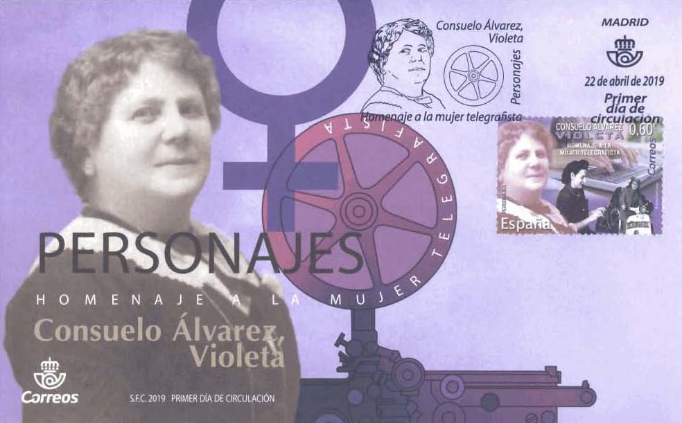 Sello dedicado a Consuelo Álvarez, Violeta