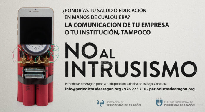 Campaña 'No al intrusismo', promovida por Periodistas de Aragón.