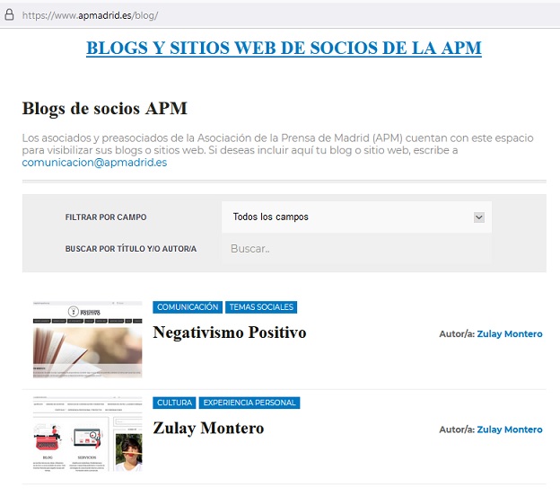 Blogs de socios APM - APM