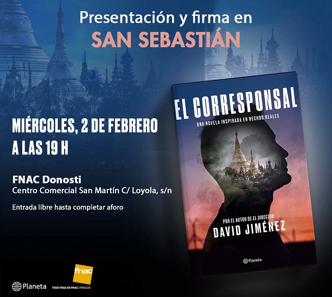 David Jiménez presenta 'El Corresponsal' el 2 de febrero en San Sebastián