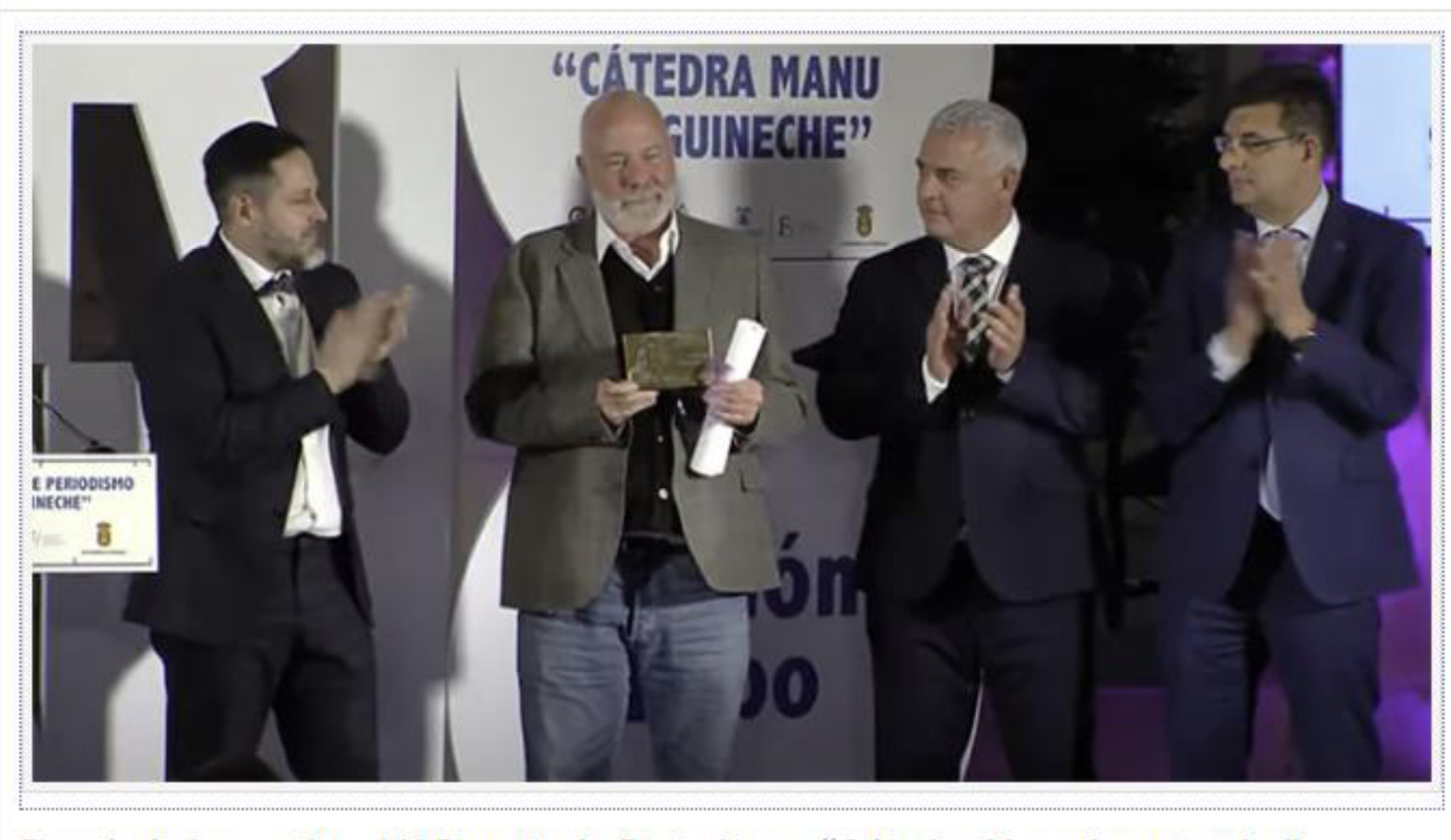 Ramón Lobo, en la entrega del Premio 