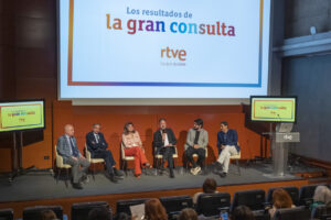 Momento de la presentación de los resultados de La Gran Consulta. Foto: RTVE