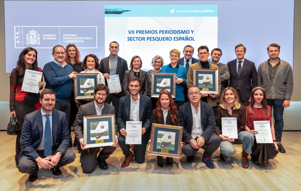 Premiados de la VII edición de los Premios de Periodismo y Sector Pesquero Español. Foto: Cepesca