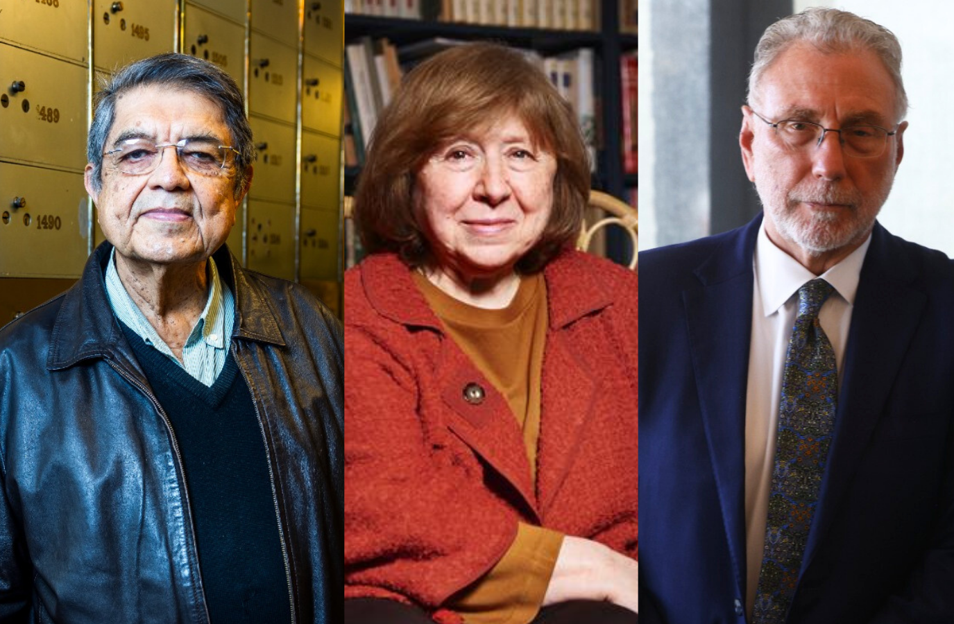 Sergio Ramírez, Sevetlana Alexiévich  y   Martin Baron. Foto: 'El País'