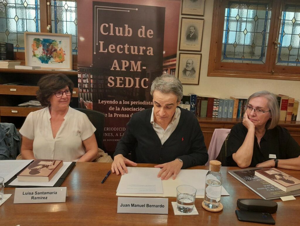 Luisa Santamaría Ramírez y Juan Manuel Bernardo, intervinientes en la sexta sesión del Club. Fotos: APM