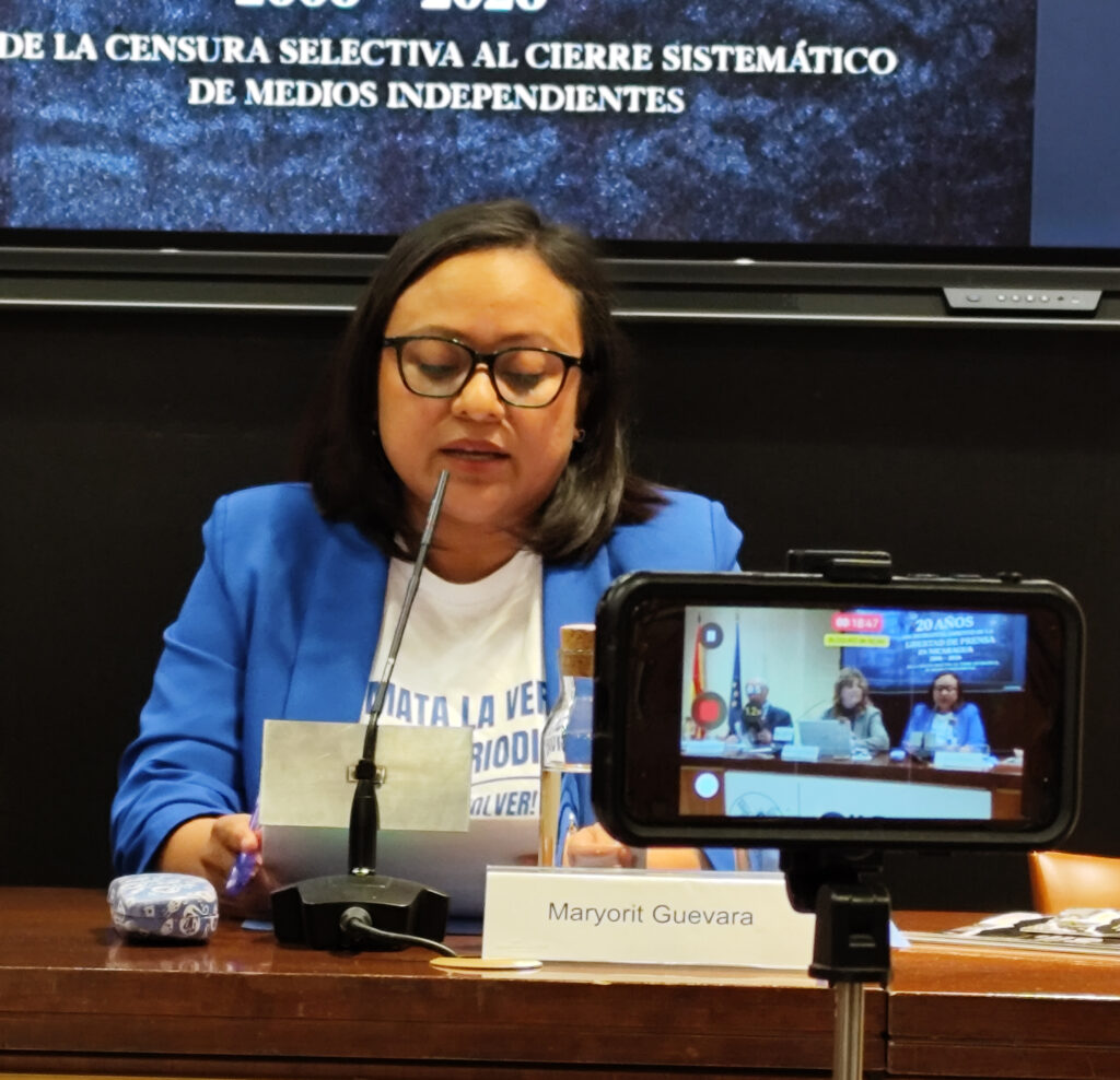 En la imagen, la periodista nicaragüense Maryorit Guevara. Foto: APM