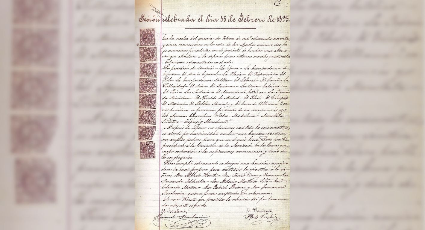 Documento de una sesión celebrada en 1895. Foto APM (2)