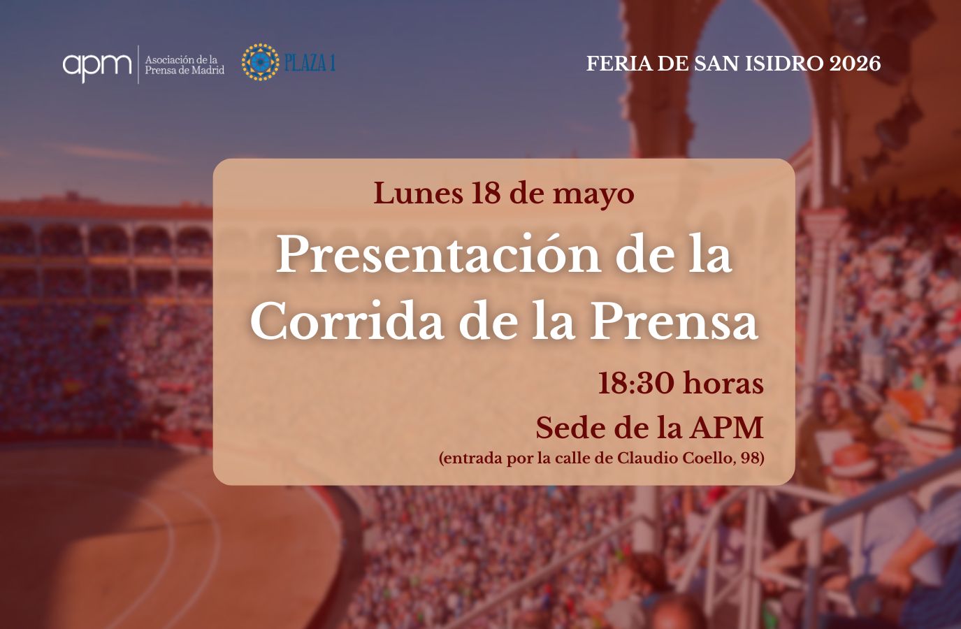 PRESENTACIÓN CORRIDA DE LA PRENSA 2026