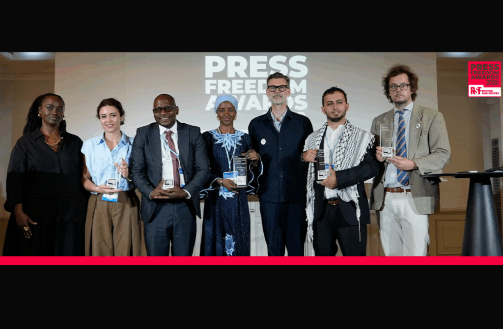 Galardonados de los Premios RSF a la Libertad de Prensa. Foto: RSF