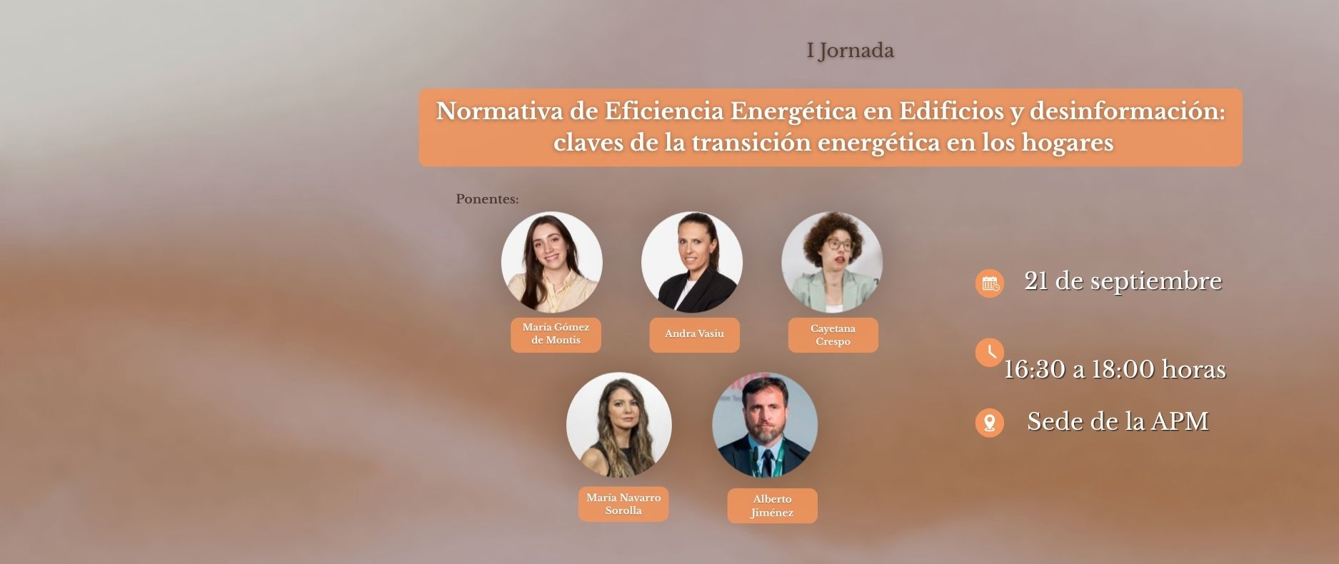 I Jornada de energía slider