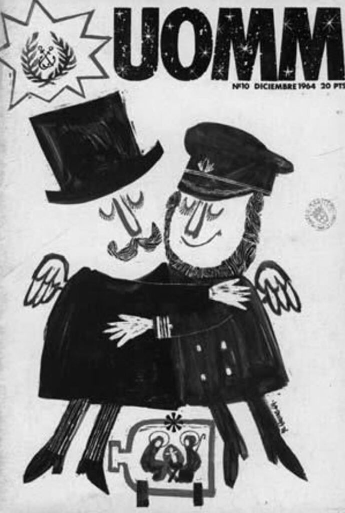 Portada de la revista de la Unión de Oficiales de la Marina Mercante (UOMM) (1964). Fuente: Biblioteca APM