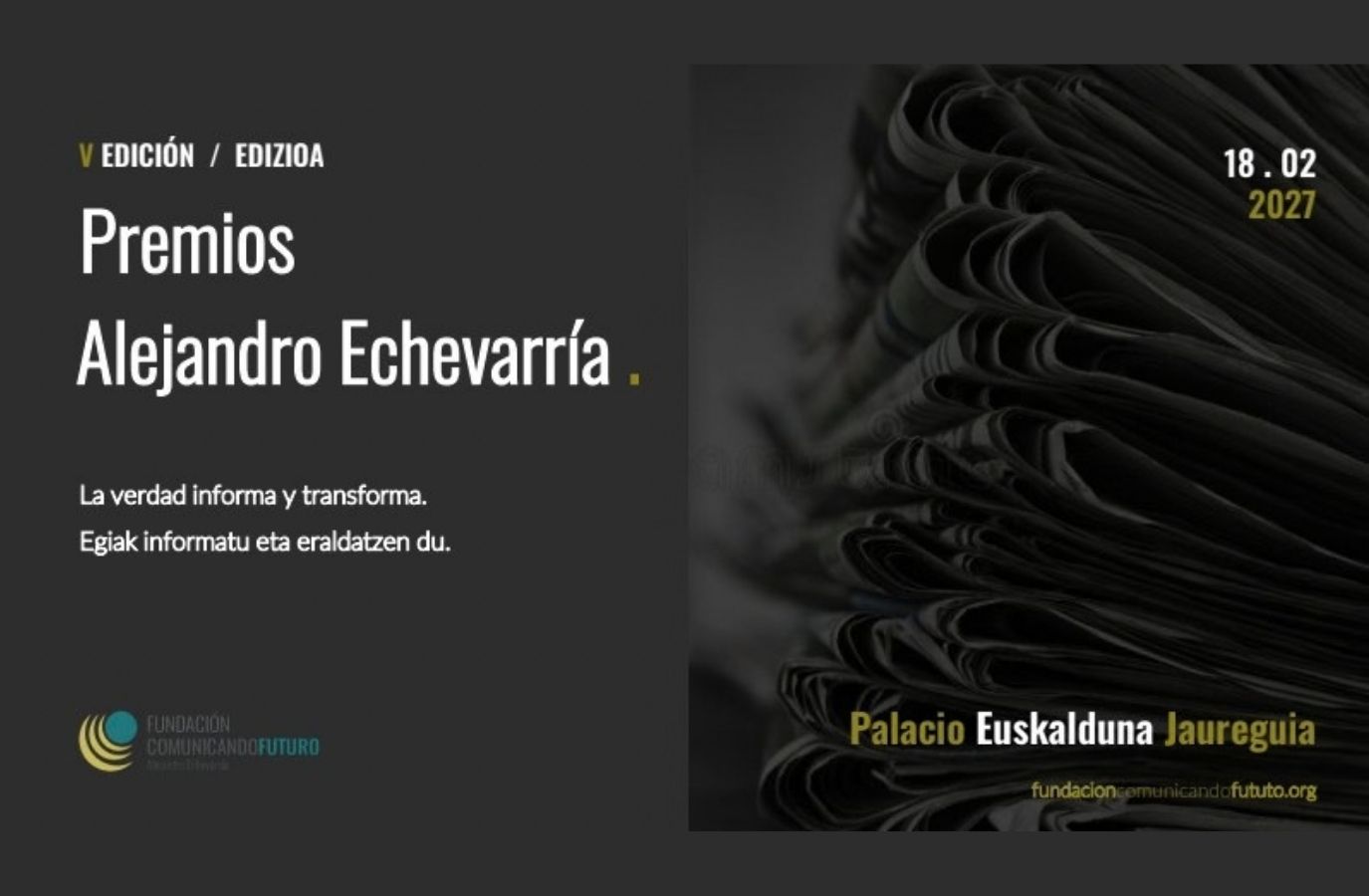 Abre la convocatoria de la V Edición de los Premios Alejandro Echevarría