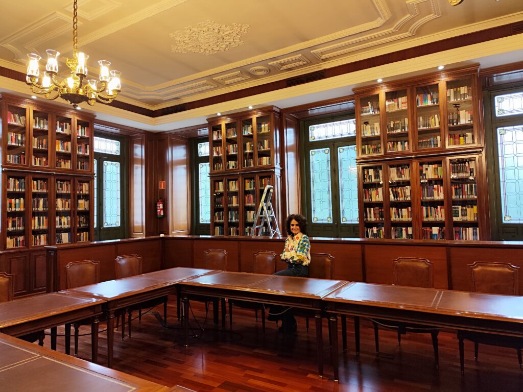 Maite Cunchillos en la Biblioteca del Tribunal Supremo. Foto: APM